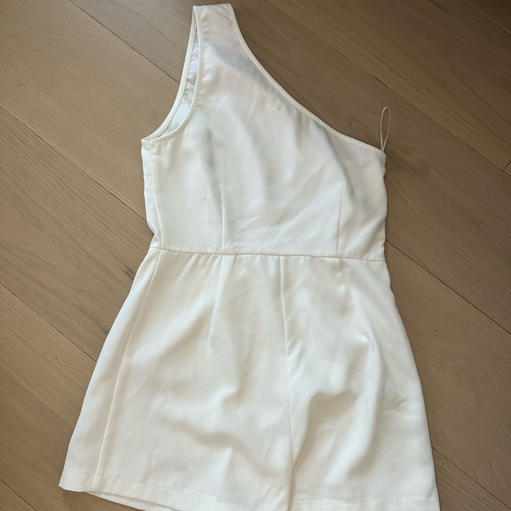 REVOLVE White One-Shoulder Romper